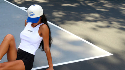 Women's Organic Rib Cropped Tank White