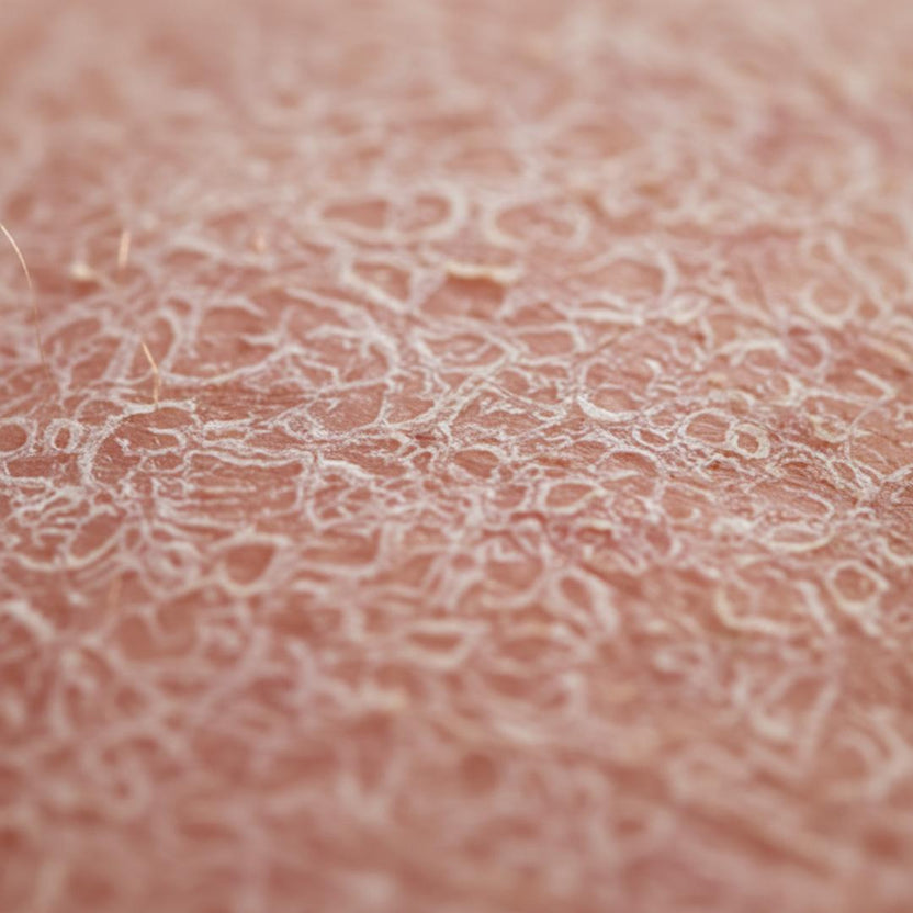 Dry, cracked skin texture